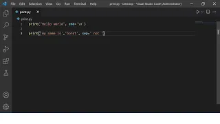 Python s Print Function and the sep end Parameters
