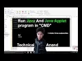 how to run java and java applet program in CMD Using notepad windows 7