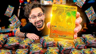 ABRI PACOTINHOS ATÉ CONSEGUIR O CHARIZARD DE OURO! 😱🔥 POKÉMON