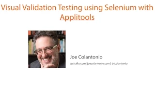 Visual Validation Testing using Selenium Java - Mini Course