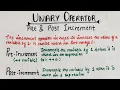 Unary operator in Java Part-1 Pre Post Increment Hindi lec-17 TheCodeBeat