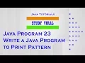 Java Program 23 - Java Program to Print Star Half Diamond Patterns 04