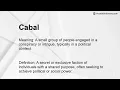 Cabal Meaning