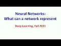 Lecture 2 Neural Networks - What can a network represent