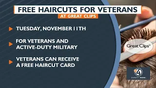 Free haircuts for veterans at Great Clips