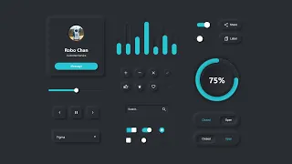 Complete Neumorphic UI Kit From Scratch HTML CSS JS