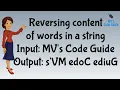 3 Reversing internal content of each word in a string