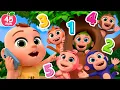 Five Little Monkeys Jumping on The Bed New Farm Version MORE Lalafun Nursery Rhymes Kids Songs