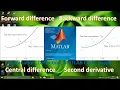 MATLAB - First and Second Derivative Numerical Differentiation
