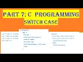7 C Programming switch case default
