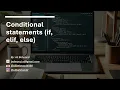 6 Conditional Statements if elif else - Python Crash Course