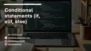 6 Conditional Statements if elif else - Python Crash Course