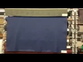 Smooth Cobalt Felt Backed Upholstery Vinyl By The Yard