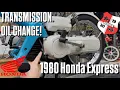 How To Change The Transmission Oil On A Honda Express NC50 Scooter