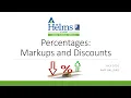 Percentages Markups and Discounts - GED HiSET and TASC Math Prep