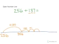2nd Grade Math Addition - Open Number Line 3-digit Numbers NO