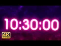 10 Hours 30 Minutes Countdown Timer - Neon 4K