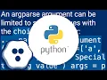 Allowing specific values for an Argparse argument