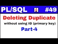 Tutorial Practical for deleting duplicate records without using ID primary key