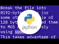 Get the MD5 hash of big files in Python