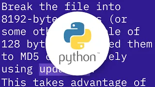 Get the MD5 hash of big files in Python