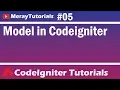 Codeigniter Tutorial 5 - Model in Codeigniter Hindi Urdu