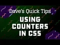 Using Counters in CSS - Dave s Quick Tips