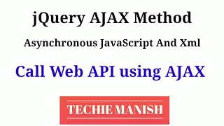 Call Web API using AJAX JQuery Ajax Method