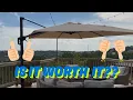 Purple Leaf Cantilever Umbrella - Honest Dad Review Shade Made Easy