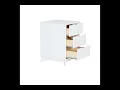 Portix White 3 Drawer Nightstand Set of 2 - 360 23R6008WHTNS3