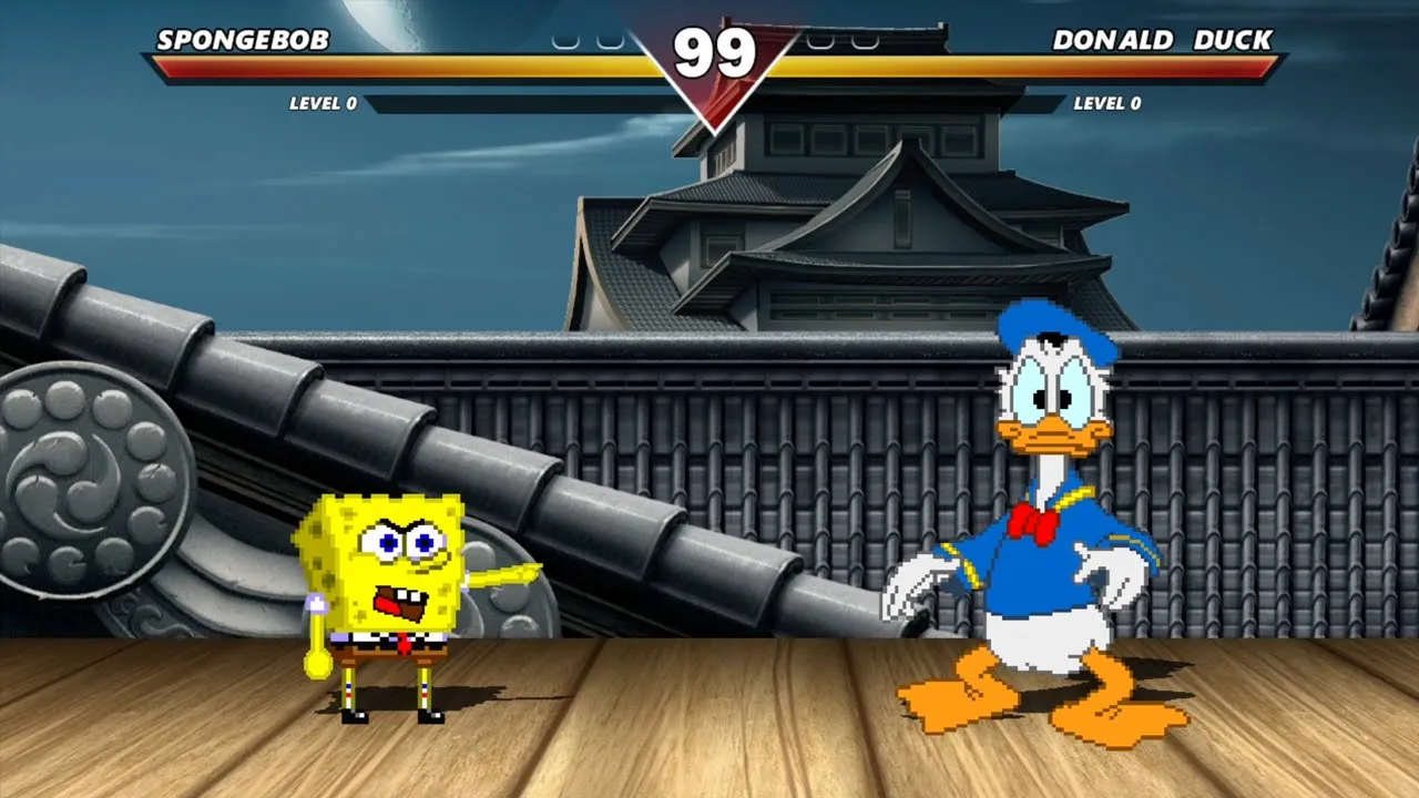 SPONGEBOB vs DONALD DUCK - HARDEST INSANE EPIC FIGHT!