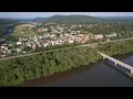 Beautiful summer evening flying over Millerstown Pennsylvania