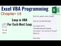 For Each Next Loop in VBA VBA Programming Tutorial Chapter 18