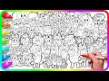 BLUEY Coloring Pages Mix How to color Bluey with Family and Friends Compilation of coloring pages