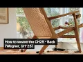 REPLACING the back on CH-25 Loungechair by Wegner I Danish Cord Weaving