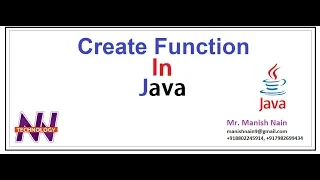 Java Tutorial For Beginners How To Make a Return Type Function in Java Manish Nain