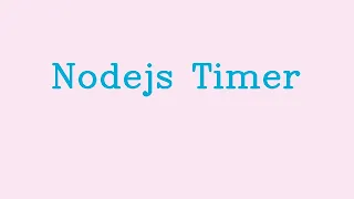 Nodejs Timer NoTalk