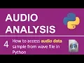 Audio Processing 4 How to Access Data Sample from wave file using Python