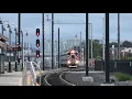 A Caltrain Limited passing through San Clara