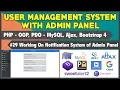User Management System With Admin Panel Working On Notification System of Admin Panel