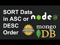 How to Sort Data in Ascending Descending Order in Node JS MongoDB