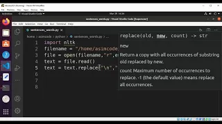 Python NLTK To Divide sentences into words - tokenization