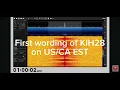 Last EDT UTC - 4 wording of KIH28 and first wording of KIH28 on EST UTC