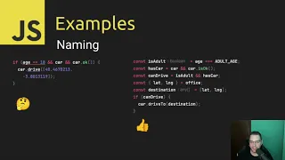 How to write clean code in Javascript 5 keys in less than 6 minutes