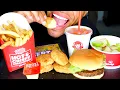 ASMR WENDY S CHICKEN NUGGETS GHOST PEPPER RANCH SAUCE KIDS MEAL TOY MUKBANG BURGER REVIEW JERRY