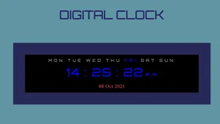 DIGITAL CLOCK WITH DATE AND TIME USING HTML CSS AND JAVASCRIPT WEB DEVELOPMENT FOR BEGINNER