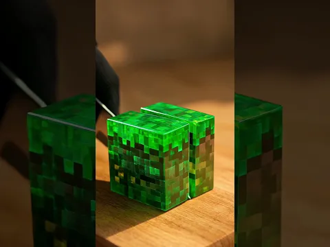 Real life Minecraft blocks slicing 🤤