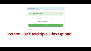 Python Flask Multiple Files Upload