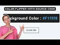 How to Design Color Flipper using HTML CSS and JAVASCRIPT
