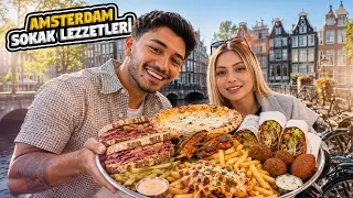 AMSTERDAM SOKAK LEZZETLERİNİ DENEDİK! 🍔🍕